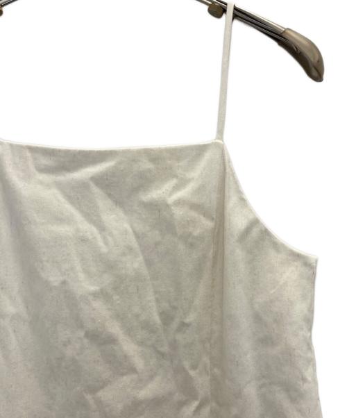 stola.（ストラ）stola. (ストラ) リネン混キャミソールワンピース ホワイト サイズ:38の古着・服飾アイテム