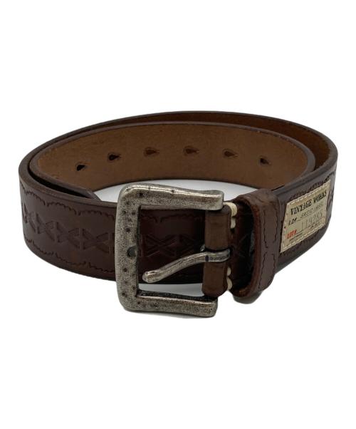 VINTAGE WORKS（ヴィンテージワークス）VINTAGE WORKS (ヴィンテージワークス) レザーベルト ブラウンの古着・服飾アイテム