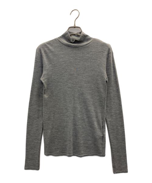 anuans（アニュアンス）anuans (アニュアンス) シアーウールタートルネックカットトップス グレー サイズ:freeの古着・服飾アイテム