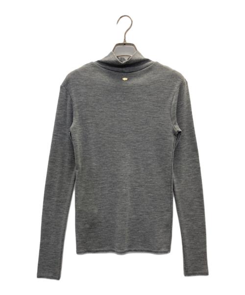 anuans（アニュアンス）anuans (アニュアンス) シアーウールタートルネックカットトップス グレー サイズ:freeの古着・服飾アイテム