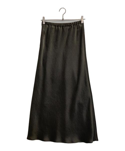 anuans（アニュアンス）anuans (アニュアンス) サテンバイアスナロースカート ブラウン サイズ:Ｍの古着・服飾アイテム