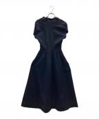 CELFORDセルフォード）の古着「ドレープネックニットワンピース」｜ネイビー