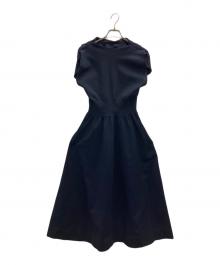 CELFORD（セルフォード）の古着「ドレープネックニットワンピース」｜ネイビー