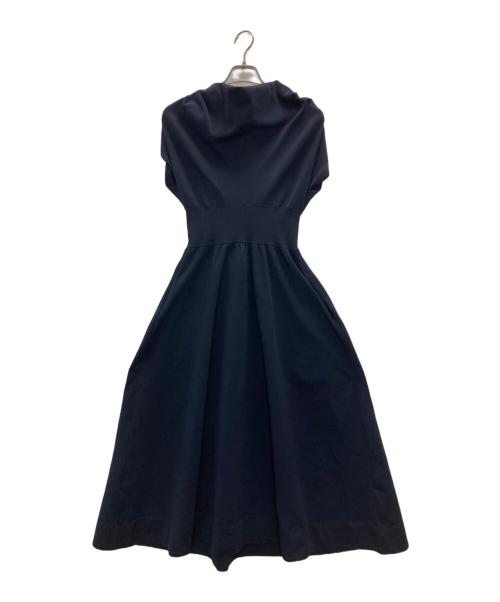 CELFORD（セルフォード）CELFORD (セルフォード) ドレープネックニットワンピース ネイビー サイズ:38の古着・服飾アイテム