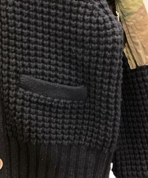 sacai（サカイ）sacai (サカイ) KAWS (カウズ) Wool Knit Blouson ネイビー サイズ:2の古着・服飾アイテム