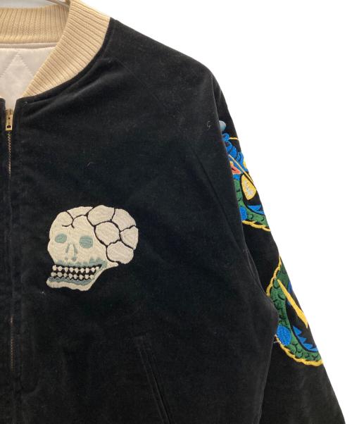 WEIRDO（ウィアード）WEIRDO (ウィアード) SKULL & SNAKE JACKET ブラック×ホワイト サイズ:Ｌの古着・服飾アイテム