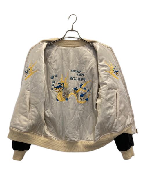 WEIRDO（ウィアード）WEIRDO (ウィアード) SKULL & SNAKE JACKET ブラック×ホワイト サイズ:Ｌの古着・服飾アイテム