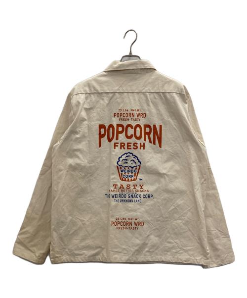WEIRDO（ウィアード）WEIRDO (ウィアード) POPCORN P/O SHIRTS アイボリー サイズ:Ｌの古着・服飾アイテム