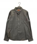 WEIRDOウィアード）の古着「cotton and linen OX B.D.SHIRTS」｜ブラック