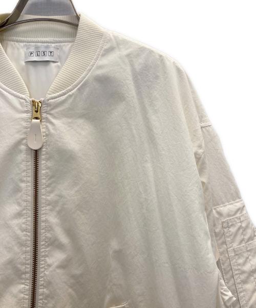 PLST（プラステ）PLST (プラステ) MA-1ジャケット ホワイト サイズ:Sの古着・服飾アイテム