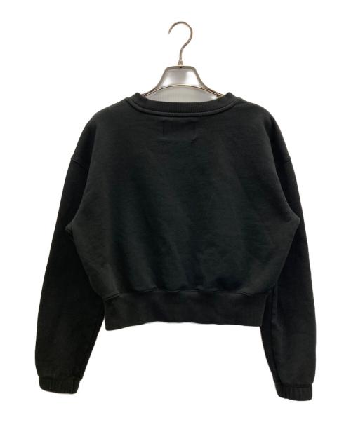 Calvin Klein（カルバンクライン）Calvin Klein (カルバンクライン) クロップドスウェットシャツ ブラック サイズ:Ｍの古着・服飾アイテム