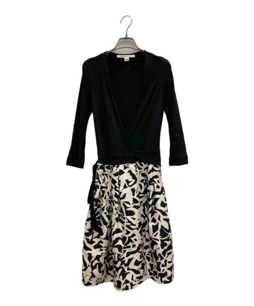 DIANE VON FURSTENBERG（ダイアンフォンファステンバーグ）DIANE VON FURSTENBERG (ダイアンフォンファステンバーグ) ラップワンピース ブラック サイズ:2の古着・服飾アイテム