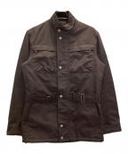 GUCCIグッチ）の古着「スタンドカラーハーフコート」｜ブラウン