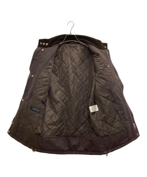 GUCCI（グッチ）GUCCI (グッチ) スタンドカラーハーフコート ブラウン サイズ:46の古着・服飾アイテム