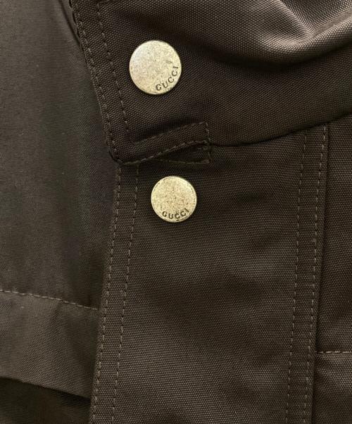GUCCI（グッチ）GUCCI (グッチ) スタンドカラーハーフコート ブラウン サイズ:46の古着・服飾アイテム