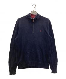POLO RALPH LAUREN（ポロ・ラルフローレン）の古着「ハーフジップニット」｜ネイビー