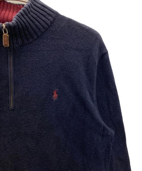 POLO RALPH LAUREN（ポロ・ラルフローレン）POLO RALPH LAUREN (ポロ・ラルフローレン) ハーフジップニット ネイビー サイズ:Ｍの古着・服飾アイテム