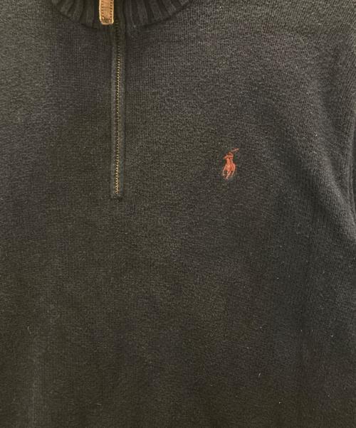 POLO RALPH LAUREN（ポロ・ラルフローレン）POLO RALPH LAUREN (ポロ・ラルフローレン) ハーフジップニット ネイビー サイズ:Ｍの古着・服飾アイテム