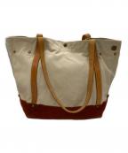 THE SUPERIOR LABORシュペリオールレイバー）の古着「スウェードボトムキャンバストートバッグ」｜アイボリー