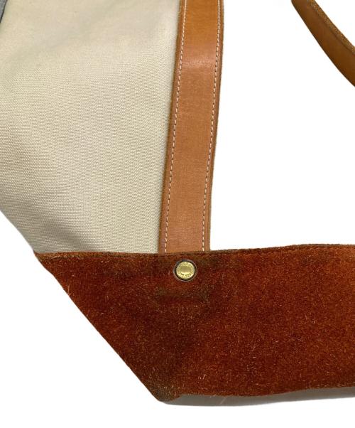 THE SUPERIOR LABOR（シュペリオールレイバー）THE SUPERIOR LABOR (シュペリオールレイバー) スウェードボトムキャンバストートバッグ アイボリーの古着・服飾アイテム