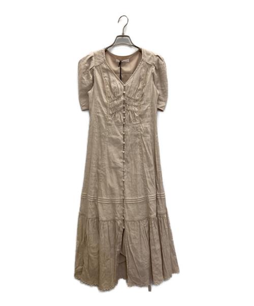 HER LIP TO（ハーリップトゥ）Her lip to (ハーリップトゥ) Time After Time Scalloped Dress ベージュ サイズ:Mの古着・服飾アイテム