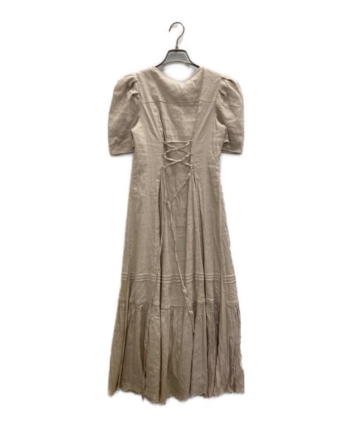HER LIP TO（ハーリップトゥ）Her lip to (ハーリップトゥ) Time After Time Scalloped Dress ベージュ サイズ:Mの古着・服飾アイテム