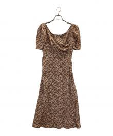 HER LIP TO（ハーリップトゥ）の古着「チェリーパターンワンピース」｜ブラウン