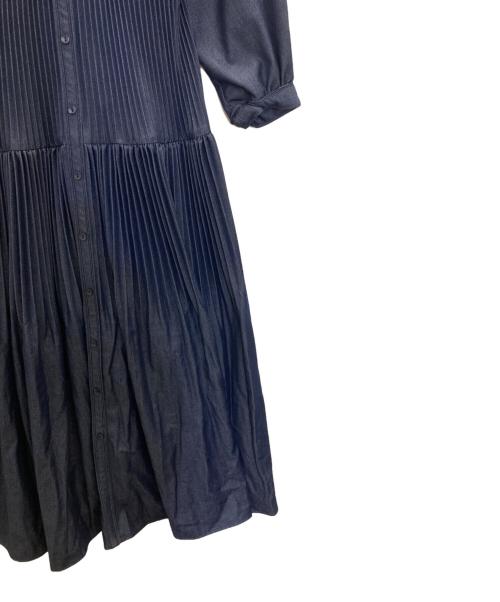 HER LIP TO（ハーリップトゥ）Her lip to (ハーリップトゥ) Pleated Open Shirt Dress ネイビー サイズ:Mの古着・服飾アイテム