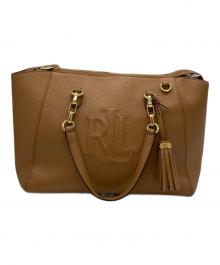 LAUREN RALPH LAUREN（ローレンラルフローレン）の古着「エンボスロゴショルダーバッグ」｜ブラウン