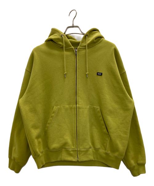 HUF（ハフ）HUF (ハフ) ジップパーカー イエロー サイズ:Ｓの古着・服飾アイテム