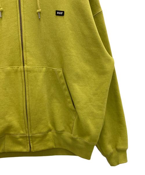 HUF（ハフ）HUF (ハフ) ジップパーカー イエロー サイズ:Ｓの古着・服飾アイテム