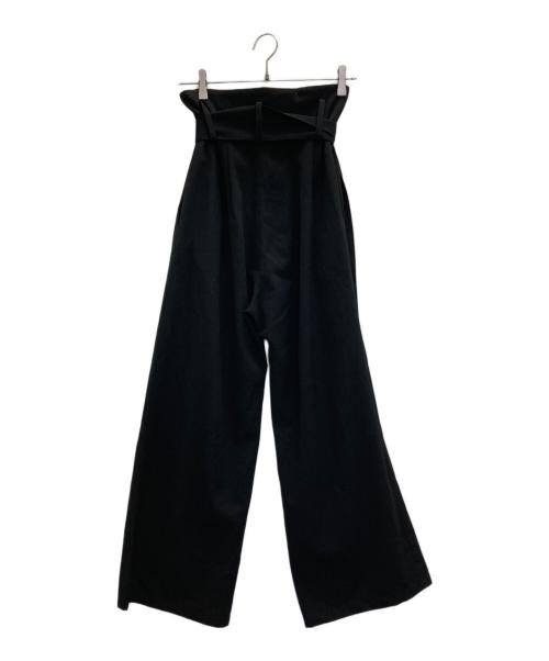 LIMI feu（リミフゥ）LIMI feu (リミフゥ) ベルテッドウールワイドパンツ ブラック サイズ:XSの古着・服飾アイテム
