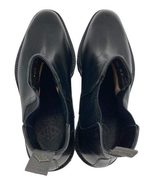 W.H（ダブルエイチ）W.H (ダブルエイチ) カーフレザー サイドゴア ブーツ ブラック サイズ:27.5㎝の古着・服飾アイテム