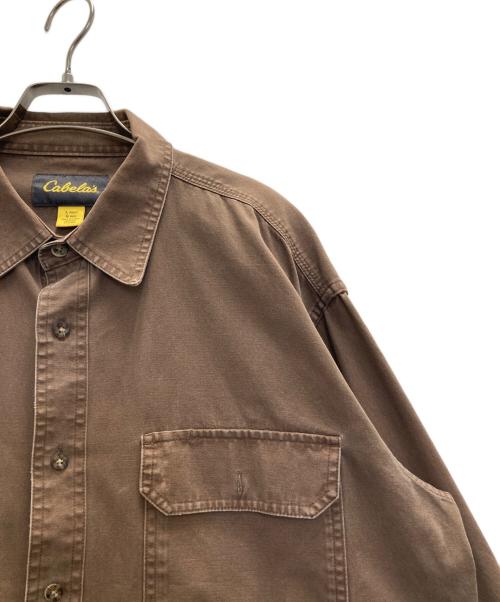 Cabelas（カベラス）Cabelas (カベラス) ワークシャツ ブラウン サイズ:Ｌの古着・服飾アイテム