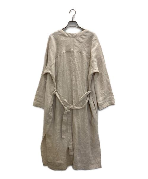 machatt（マチャット）machatt (マチャット) リネンロングカーディガン ベージュ サイズ:FREEの古着・服飾アイテム