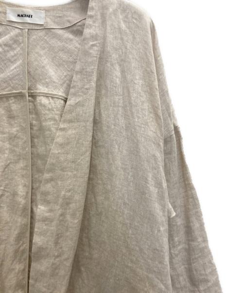 machatt（マチャット）machatt (マチャット) リネンロングカーディガン ベージュ サイズ:FREEの古着・服飾アイテム