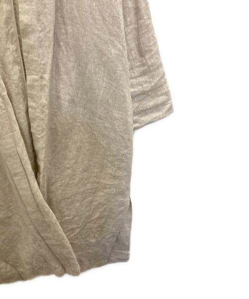machatt（マチャット）machatt (マチャット) リネンロングカーディガン ベージュ サイズ:FREEの古着・服飾アイテム