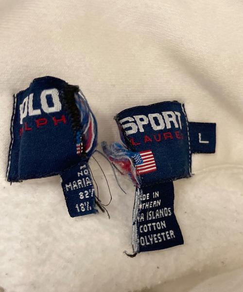 POLO SPORT（ポロスポーツ）POLO SPORT (ポロスポーツ) ハーフジップスウェット ホワイト サイズ:Ｌの古着・服飾アイテム