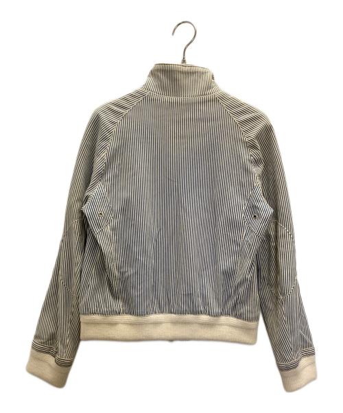 Cinquanta（チンクワンタ）Cinquanta (チンクワンタ) ストライプゴートスエードレザーブルゾン スカイブルー サイズ:38 未使用品の古着・服飾アイテム