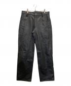 HORN WORKSホーンワークス）の古着「レザーパンツ」｜ブラック