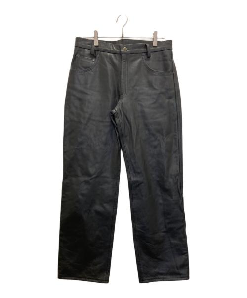 HORN WORKS（ホーンワークス）HORN WORKS (ホーンワークス) レザーパンツ ブラック サイズ:34の古着・服飾アイテム