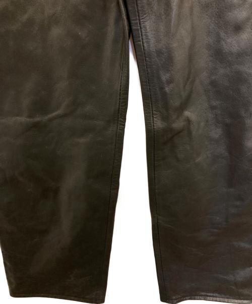 HORN WORKS（ホーンワークス）HORN WORKS (ホーンワークス) レザーパンツ ブラック サイズ:34の古着・服飾アイテム