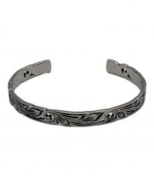 LION HEART（ライオンハート）の古着「ハワイアンカットアウトバングル」｜シルバー