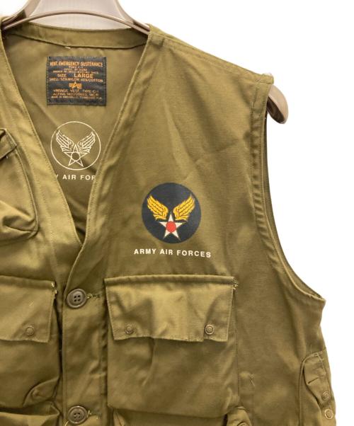 ALPHA（アルファ）ALPHA (アルファ) TYPE C-1 ベスト オリーブ サイズ:Ｌの古着・服飾アイテム