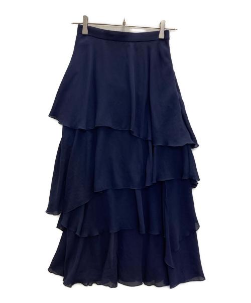 FRAY ID（フレイ アイディー）FRAY ID (フレイ アイディー) セミシアーティアードスカート ブルー サイズ:00の古着・服飾アイテム