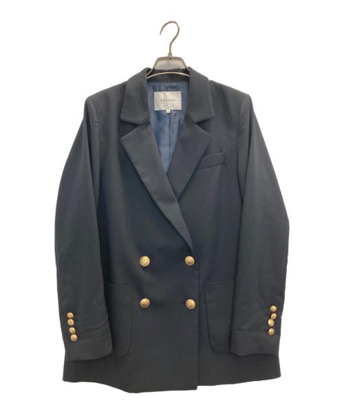 CADUNE（カデュネ）CADUNE (カデュネ) ダブルジャケット ネイビー サイズ:36の古着・服飾アイテム