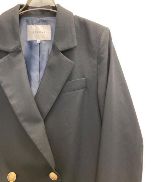 CADUNE（カデュネ）CADUNE (カデュネ) ダブルジャケット ネイビー サイズ:36の古着・服飾アイテム