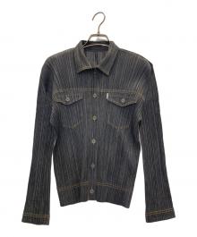PLEATS PLEASE（プリーツプリーズ）の古着「シャツジャケット」｜グレー