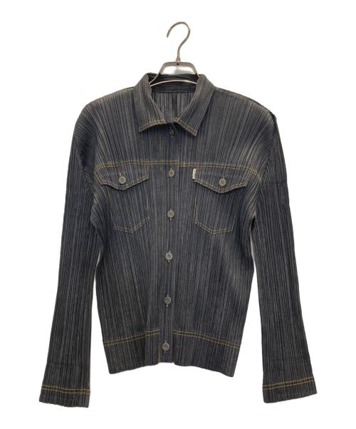 PLEATS PLEASE（プリーツプリーズ）PLEATS PLEASE (プリーツプリーズ) シャツジャケット グレー サイズ:2の古着・服飾アイテム