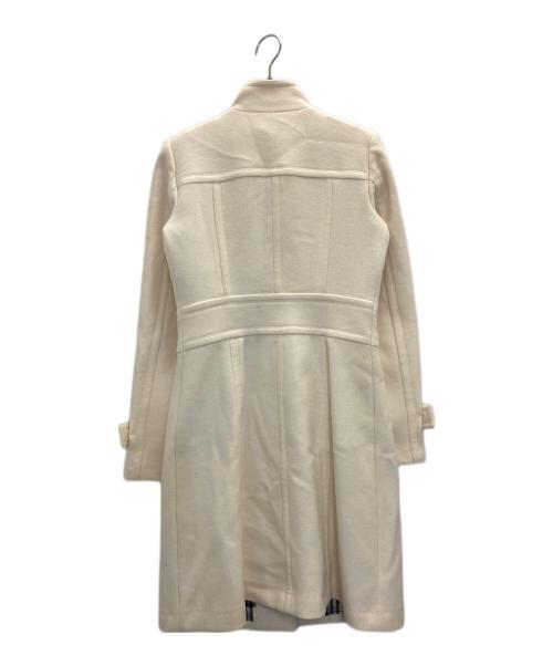 BURBERRY BLUE LABEL（バーバリー ブルー レーベル）BURBERRY BLUE LABEL (バーバリー ブルー レーベル) カシミヤ・アンゴラ混スタンドカラーコート アイボリー サイズ:38の古着・服飾アイテム